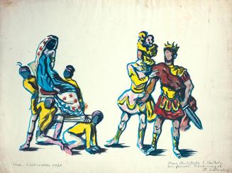 Alfred Wickenburg, Königin, König und Prinz, 1927/1928, Aquarell auf Papier, Blattmaße: 50,8 ×  ...