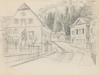 Alfred Wickenburg, Straße mit Häusern, 1939, Bleistift auf Papier, Blattmaße: 18 × 24 cm, Priva ...