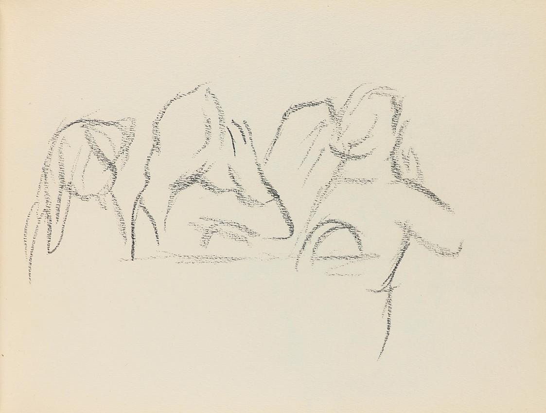 Alfred Wickenburg, Personengruppe von hinten, 1939, Graphit auf Papier, Blattmaße: 18 × 24 cm,  ...
