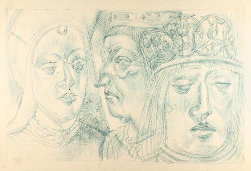 Alfred Wickenburg, Figuren um das Grabmal Maximilian I.: Herzogin Maria von Burgund, König Rudo ...
