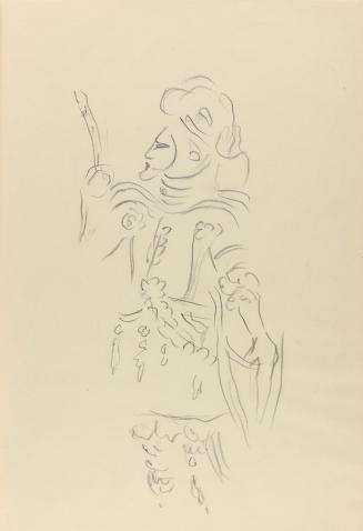 Alfred Wickenburg, Studie eines Ritters, 1941, Bleistift auf Papier, Blattmaße: 29,7 × 20,7 cm, ...