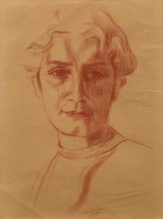 Alfred Wickenburg, Proträt Friedericke Wickenburg, 1944/1945, Rötel auf Papier, Privatbesitz