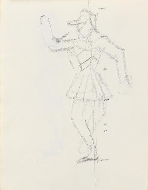 Alfred Wickenburg, Harlekin, um 1925, Graphit auf Papier, Blattmaße: 22,5 × 15,7 cm, Privatbesi ...