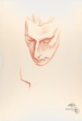 Alfred Wickenburg, Kopfstudie, 1938/1942, Rötel auf Papier, Blattmaße: 58,7 × 40,1 cm, Leihgabe ...