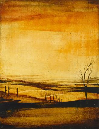 Otto Rudolf Schatz, Landschaft, um 1944, Aquarell/Kasein/Japanlack auf Platte, 19,3 × 15 cm, Pr ...