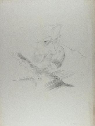 Alfred Wickenburg, Portätskizze, 1920/1925, Kohle auf Papier, Blattmaße: 46,3 × 33,2 cm, Leihga ...