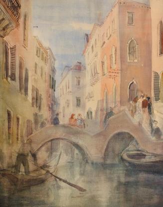 Otto Rudolf Schatz, An einem Kanal in Venedig, um 1937, Aquarell auf Papier, 45,7 × 34,5 cm, Pr ...