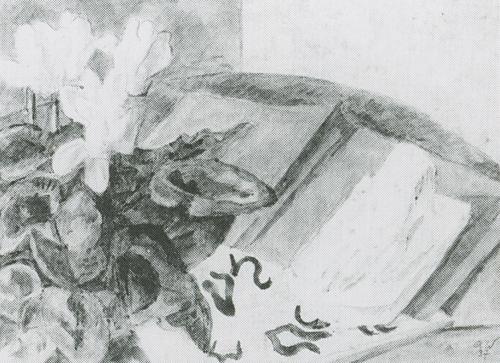 Alfred Wickenburg, Stillleben mit Zyklamen, 1937, Aquarell auf Papier, Blattmaße: 47 × 64 cm, V ...