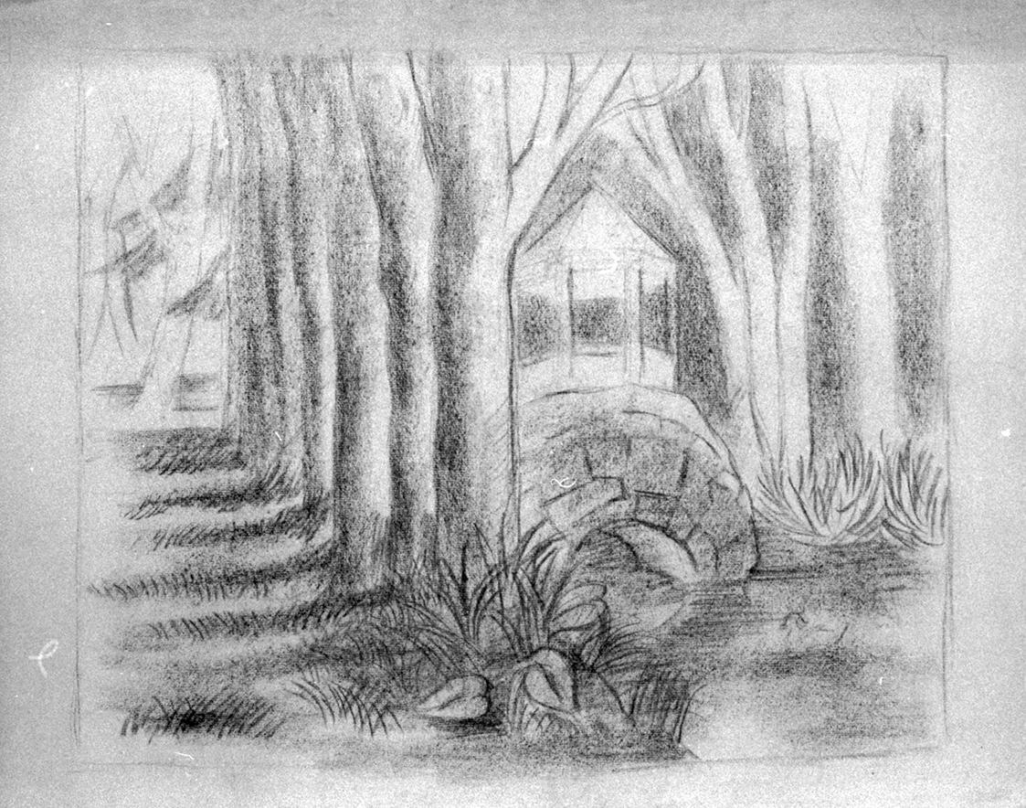 Alfred Wickenburg, Blick in einen Park, 1935/1940, Technik unbekannt, Verbleib unbekannt