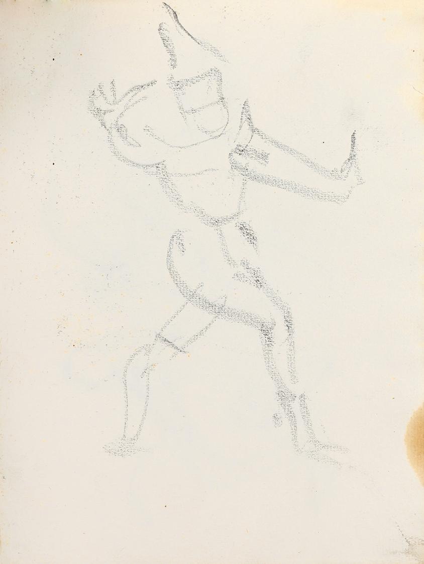 Alfred Wickenburg, Figure in Bewegung, um 1925, Graphit auf Papier, Blattmaße: 22,5 × 15,7 cm,  ...