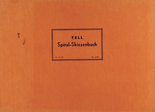 Alfred Wickenburg, TELL Spiral-Skizzenbuch Nr. S 1272, um 1955, Kohle auf Papier, 21 × 29,5 cm, ...