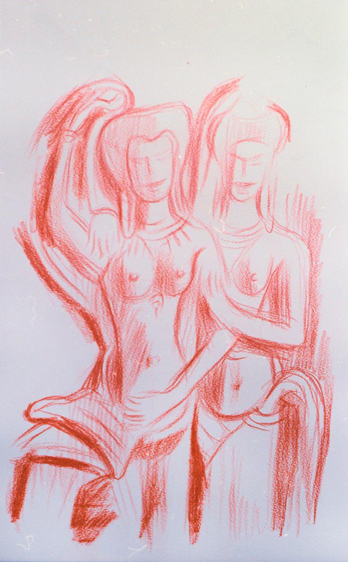 Zwei weibliche Figuren