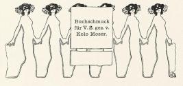 Koloman Moser, Illustration, 1898, Buchdruck, Blattmaße: 29,8 × 28,8 cm, Staatliche Museen zu B ...