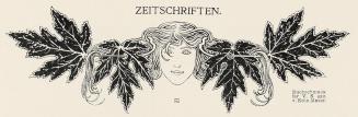Koloman Moser, Randleiste, 1898, Buchdruck, Blattmaße: 29,8 × 28,8 cm, Belvedere, Wien, Inv.-Nr ...