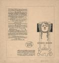 Koloman Moser, Werbeinserat für den Verlag „Gerlach-Schenk", 1898, Buchdruck, Blattmaße: 29,8 × ...