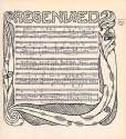 Koloman Moser, Notenblatt-Umrahmung "Des Narren Regenlied" von Otto Julius Bierbaum und Ludwig  ...