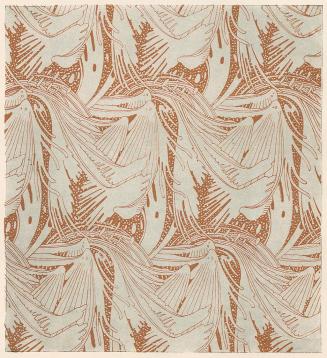 Koloman Moser, Flächenmuster "Wunschhütlein", 1899, Buchdruck in Farbe, Blattmaße: 29 × 28,2 cm ...