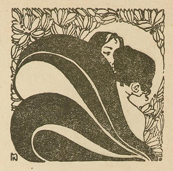 Koloman Moser, Vignette, 1898, Buchdruck, Blattmaße: 29 × 10,4 cm, Belvedere, Wien, Inv.-Nr. K1 ...