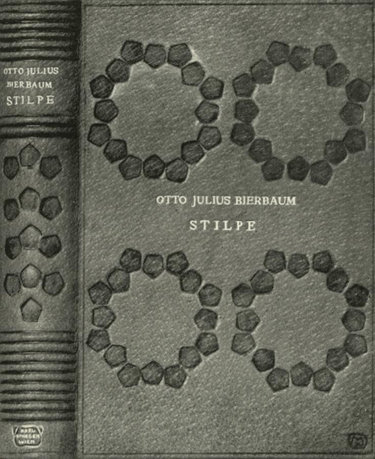 Koloman Moser, "Stilpe" von Otto Julius Bierbaum, um 1900, Goldprägedruck auf Leder, Unbekannte ...