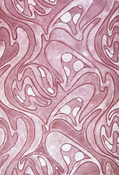 Koloman Moser, Vorsatzpapier, 1899, Buchdruck in Farbe, Unbekannter Besitz