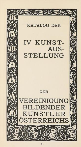 Koloman Moser, Titelblatt, 1899, Buchdruck, Blattmaße: 24,5 × 13,5 cm, Belvedere, Wien, Inv.-Nr ...