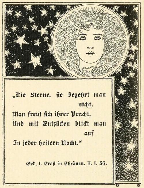 Koloman Moser, Illustration, 1896, Buchdruck, Blattmaße: 13,9 × 10,9 cm, Österreichische Nation ...