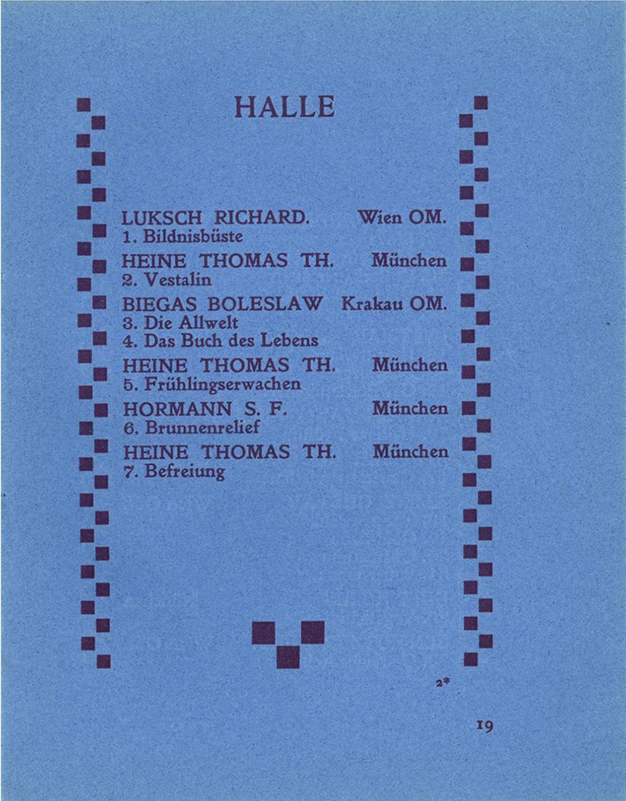 Koloman Moser, Buchschmuck, 1902, Buchdruck, 16,5 × 13 cm, Belvedere, Wien, Inv.-Nr. 2981