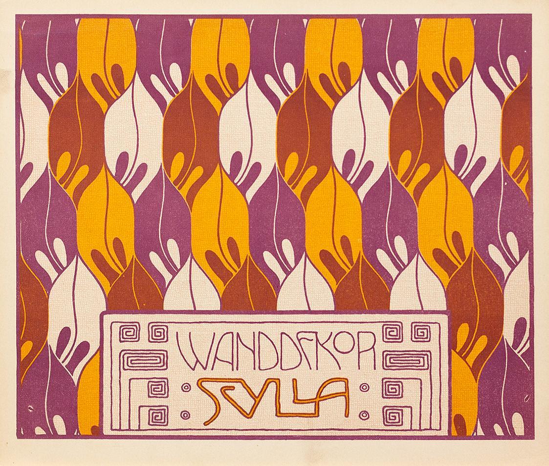 Koloman Moser, Wanddekor Scylla, 1901, Farblithografie, Blattmaße: 24,7 × 29,7 cm, Wien Museum, ...