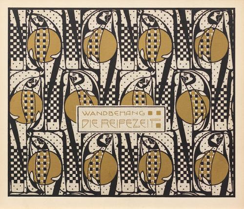 Koloman Moser, Wandbehang Die Reifezeit, 1901, Farblithografie, Blattmaße: 24,7 × 29,7 cm, Wien ...