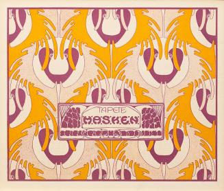 Koloman Moser, Tapete Masken, 1901, Farblithografie, Blattmaße: 24,7 × 29,7 cm, Wien Museum, In ...