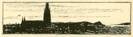 Koloman Moser, Illustration "Eine Nacht auf St. Stephan", 1897, Buchdruck, Blattmaße: 13,5 × 8, ...