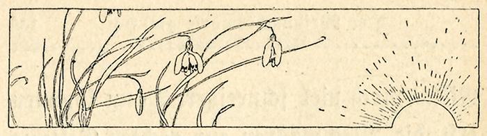 Koloman Moser, Illustration "Des Winters Abschied", 1897, Buchdruck, Blattmaße: 13,5 × 8,5 cm,  ...