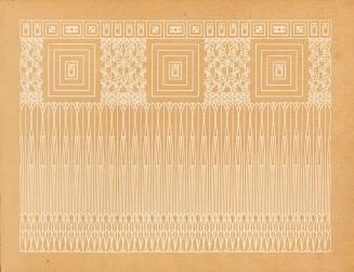 Koloman Moser, Vorsatzpapier, 1915, Buchdruck, Blattmaße: 24,3 × 32 cm, Wien Museum, Inv.-Nr. 1 ...