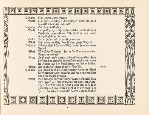 Koloman Moser, Randleiste, 1915, Buchdruck, Blattmaße: 24,3 × 32 cm, Wien Museum, Inv.-Nr. 116. ...