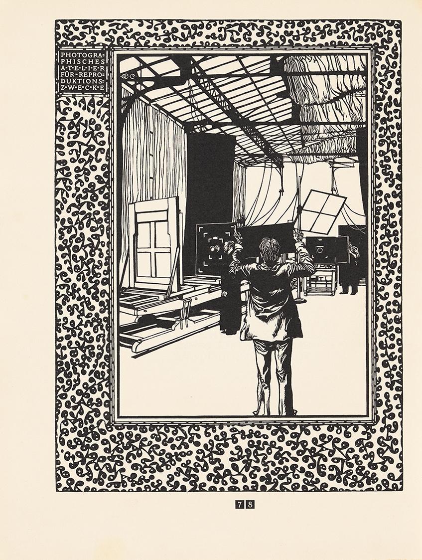 Koloman Moser, Randleiste, 1904, Holzschnitt, Blattmaße: 40 × 29 cm, Wien Museum, Inv.-Nr. 116. ...