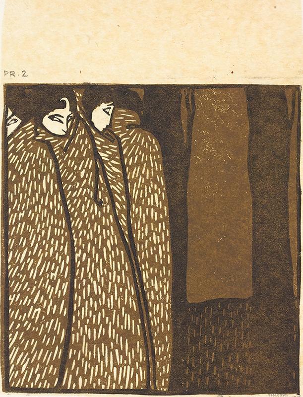 Koloman Moser, Probedruck November, 1902, Farbholzschnitt, Blattmaße: 19,2 x 14,7 cm, Albertina ...