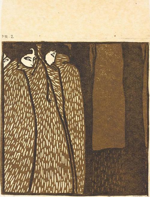 Koloman Moser, Probedruck November, 1902, Farbholzschnitt, Blattmaße: 19,2 x 14,7 cm, Albertina ...