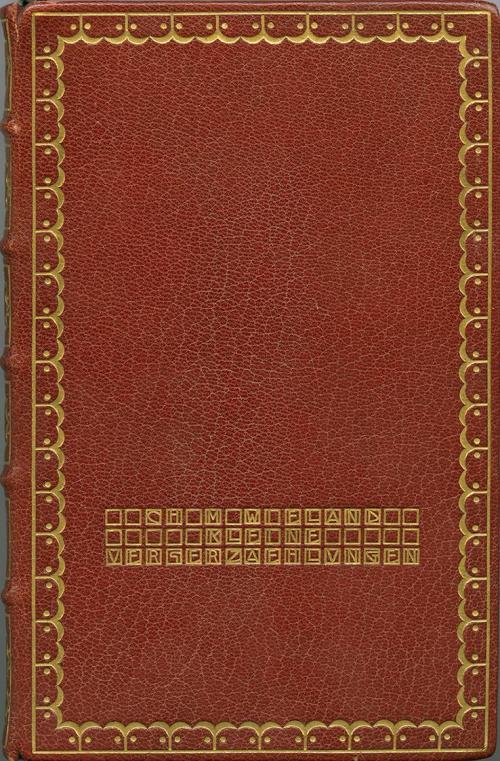 Koloman Moser, "Kleine Verserzählungen" von Christoph Martin Wieland, 1905, Goldprägedruck auf  ...