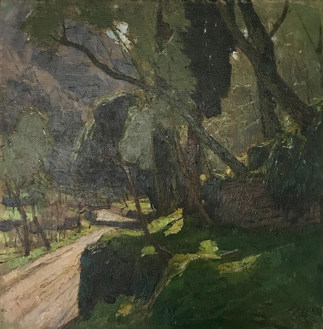 Carl Moll, Valle marte in Rapallo, 1931, Öl auf Holz, 34,8 × 35,8 cm, Privatbesitz, Courtesy W& ...