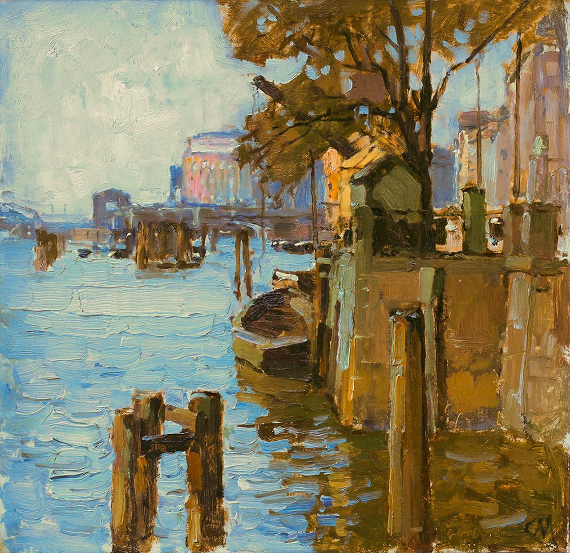 Carl Moll, Venedig, 1928 um, Öl auf Holz, 34,2 × 35,5 cm, Privatbesitz