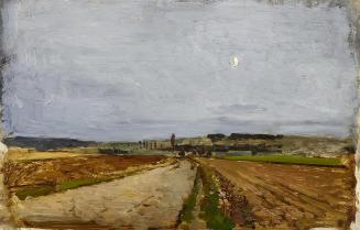 Carl Moll, Michelhausen bei Plankenberg, 1888, Öl auf Holz, 23,2 × 35,8 cm, Leopold Museum-Priv ...