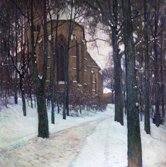 Carl Moll, Winter, 1903, Öl auf Leinwand, 100 × 100 cm, Privatbesitz