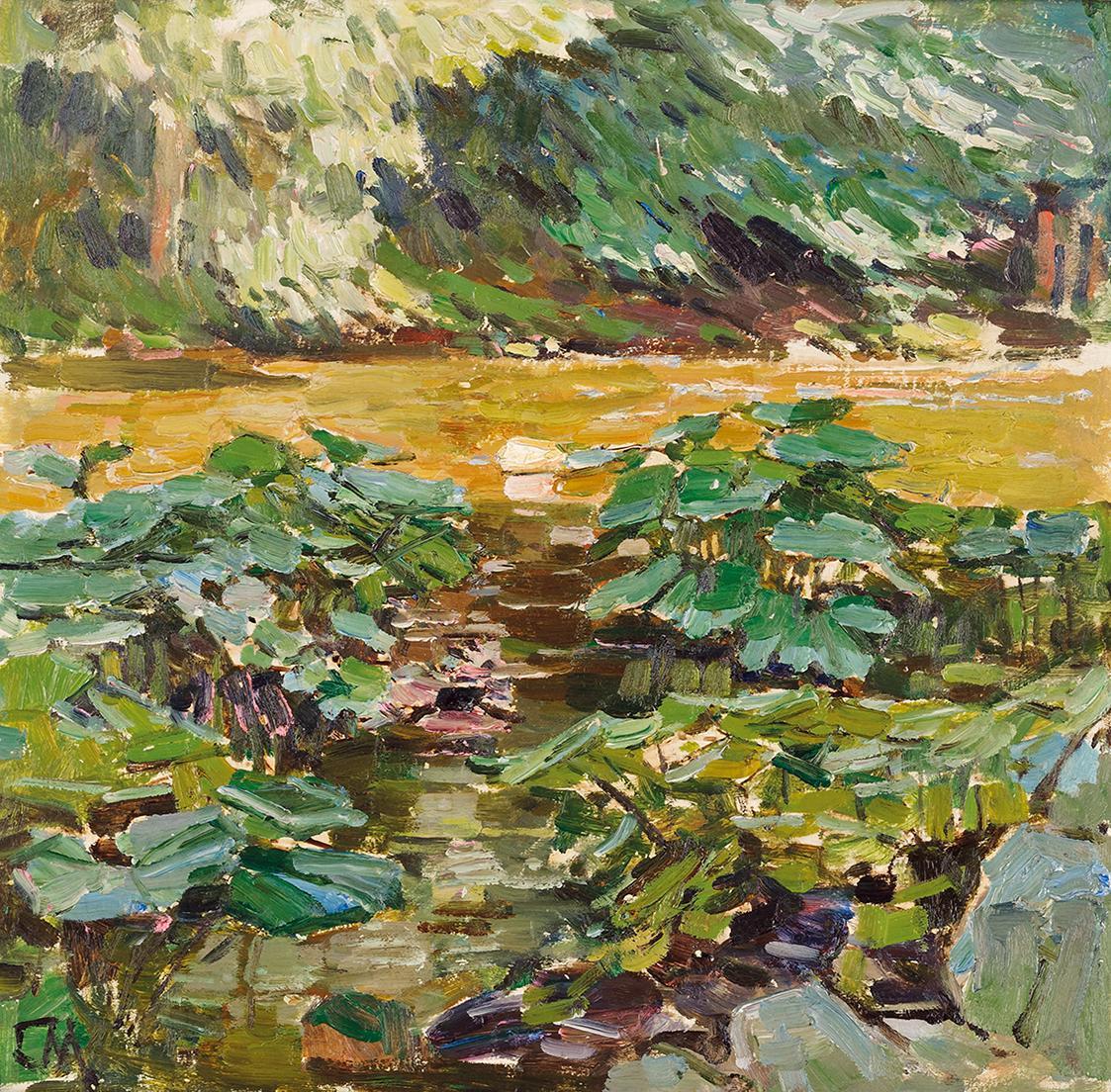 Carl Moll, Im Helenental bei Baden, 1936 um, Öl auf Leinwand, 34,5 × 35,5 cm, Kunsthandel Frell ...