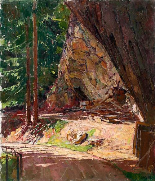 Carl Moll, Adlitzgraben am Semmering, 1944, Öl auf Leinwand, 70,5 × 60,5 cm, Privatbesitz, cour ...