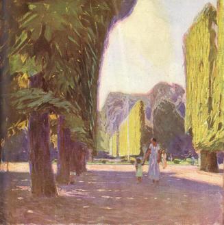 Carl Moll, Partie aus dem Schönbrunner Park, 1926 um, Öl, Unbekannter Besitz