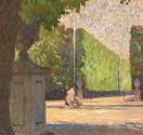 Carl Moll, In Schönbrunn, 1911, Öl auf Holz, 31,6 × 22,5 cm, Leopold Museum-Privatstiftung, Wie ...