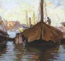 Carl Moll, Venedig, 1926 um, Öl auf Holz, 34,5 × 35,5 cm, Privatbesitz