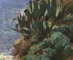 Carl Moll, Beaulieu–sur–Mer, 1929, Öl auf Holz, 35 × 35 cm, Privatbesitz Österreich