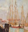 Carl Moll, Venedig, Zattere, 1926, Öl auf Karton, 34,7 × 35,5 cm, Privatbesitz, courtesy Galeri ...