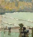 Carl Moll, Rapallo bei Regen, 1932, Öl auf Holz, 33,8 × 35,2 cm, Privatbesitz, courtesy Galerie ...
